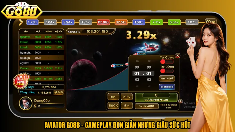 Aviator Go88 – Đường Bay Kịch Tính, Chốt Lời Từng Giây 6 Aviator Go88 – Gameplay đơn giản nhưng giàu sức hút