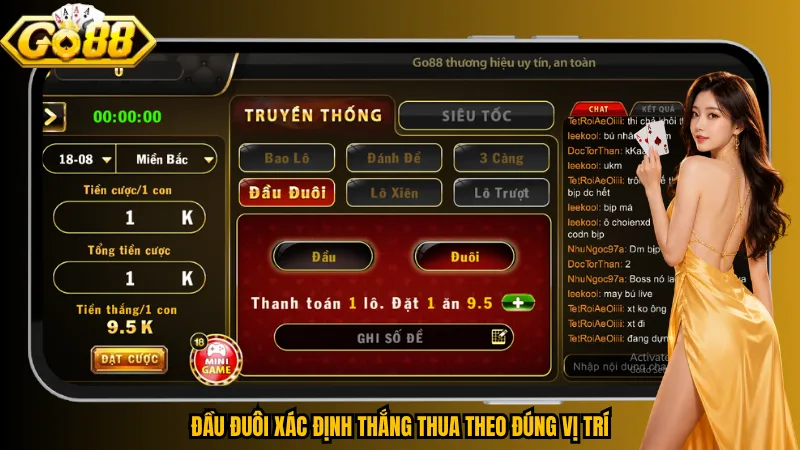 Đầu Đuôi – Chốt Một Số, Bám Giải Đặc Biệt Dễ Hiểu 2 Đầu đuôi xác định thắng thua theo đúng vị trí
