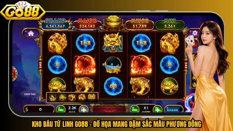 Kho Báu Tứ Linh Go88 – 243 Cách Thắng, Dày Đặt Biểu Tượng 2 Kho Báu Tứ Linh Go88 – Đồ họa mang đậm sắc màu phương Đông
