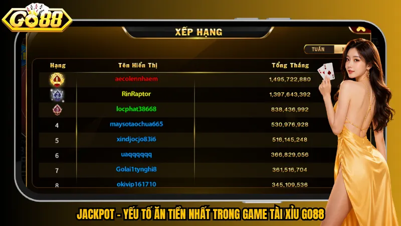 Jackpot – Yếu tố ăn tiền nhất trong game Tài Xỉu Go88